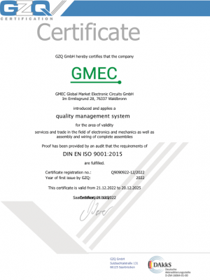 GMEC Global Market Electronic Circuits GmbH, service and trade in the field of electronics and mechanics as well as assembly and wiring of complete assemblies